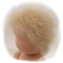 Teil 3: Gr 54cm Puppenhaare aus Glattmohairgarn STROHBLOND Haarlänge Flaum