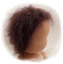 Teil 3/4: Gr 40-48cm Puppenhaare aus Glattmohairgarn DUNKELBRAUN Haarlänge Flaum