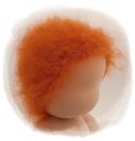 Teil 3/4: Gr 40-48cm Puppenhaare aus Glattmohairgarn ROT Haarlänge Flaum