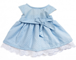 Puppen-Sommerkleid hellblau 42-48cm