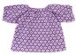 Preview: Puppenbluse lila weiße Blümchen 40-48cm