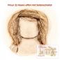 Preview: Teil 3/4: Gr 40-48cm Puppenhaare aus Mohairfellgewebe hellbraun/Haarlänge