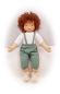 Preview: Puppenlatzhose dunkelgrün mit T-Shirt Zweiteiler 44-48cm (IF)