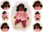 Preview: MONJA Puppenkind  48cm dunkelhäutig