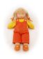 Preview: Puppen-Latzhose Kord orange 38-42cm