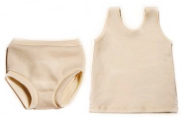 Unterwäsche-Set beige mit Bündchen 40-48cm