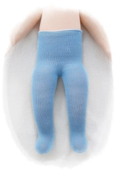 Puppen-Strickstrumpfhose hellblau 44-48cm (IF)