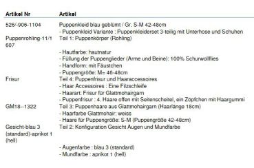 Wunschpuppe für Bestellung 201610278