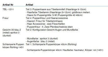 Wunschpuppe für Bestellung 201610333