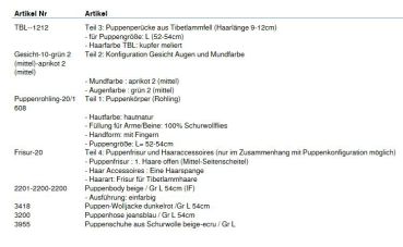 Wunschpuppe für Bestellung 201610425
