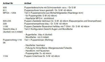 Wunschpuppe für Bestellung 201610456