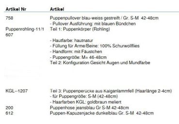 Wunschpuppe für Bestellung 201610461