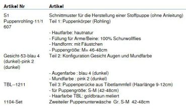 Wunschpuppe für Bestellung 201610462