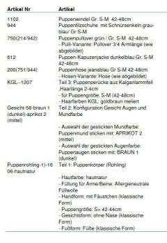 Wunschpuppe für Bestellung 201710439