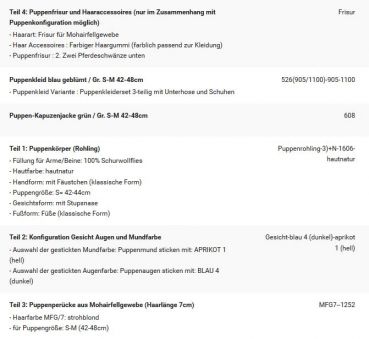Wunschpuppe für Bestellung 201710503