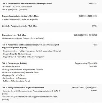 Wunschpuppe für Bestellung 201710522
