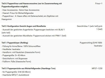 Wunschpuppe für Bestellung 201710524