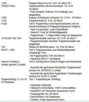 Wunschpuppe für Bestellung 201710530