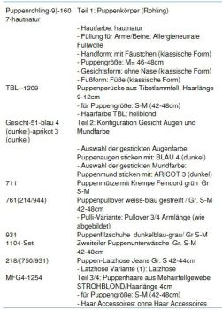 Wunschpuppe für Bestellung 201800042