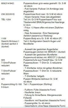 WUNSCHPUPPE für Bestellung 201800292