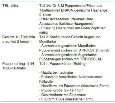 WUNSCHPUPPE für Bestellung 201800359