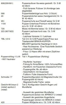WUNSCHPUPPE für Bestellung 201800421