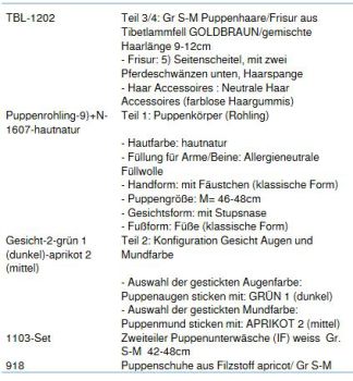 WUNSCHPUPPE für Bestellung 201800469