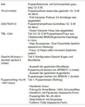 WUNSCHPUPPE für Bestellung 201800563