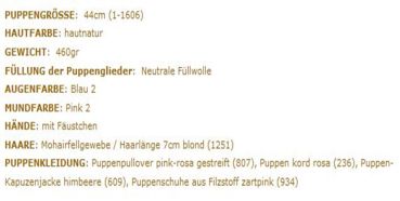WUNSCHPUPPE für Bestellung 201800631
