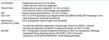 WUNSCHPUPPE für Bestellung 201900005