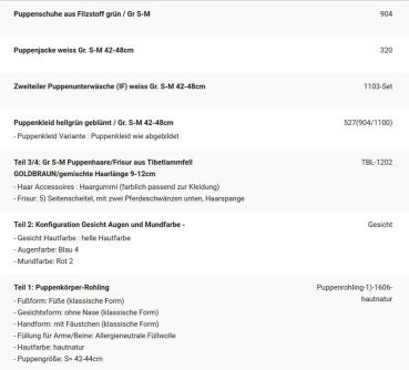 WUNSCHPUPPE für Bestellung 201900155