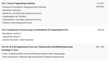WUNSCHPUPPE für Bestellung 201900573
