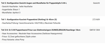 WUNSCHPUPPE für Bestellung 201900702
