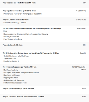 WUNSCHPUPPE für Bestellung 202000981