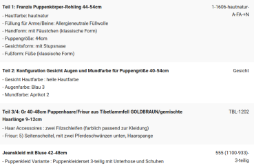 WUNSCHPUPPE für Bestellung 202001024