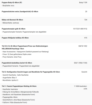 WUNSCHPUPPE für Bestellung 202001047