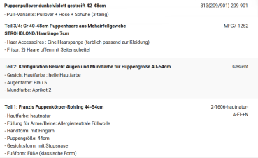 WUNSCHPUPPE für Bestellung 202001089