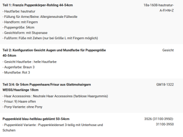 WUNSCHPUPPE für Bestellung 202001281