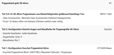 WUNSCHPUPPE für Bestellung 202001284