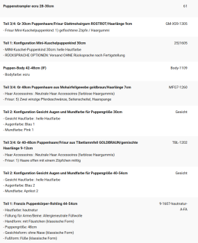 WUNSCHPUPPE für Bestellung 202001341