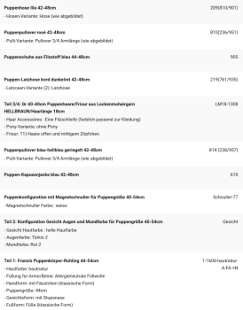 WUNSCHPUPPE für Bestellung 202001383