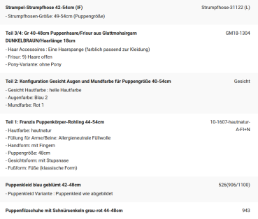 WUNSCHPUPPE für Bestellung 202001394