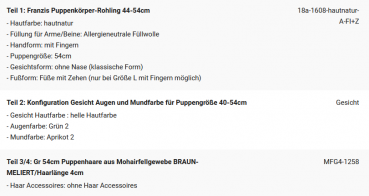 WUNSCHPUPPE für Bestellung 202101503