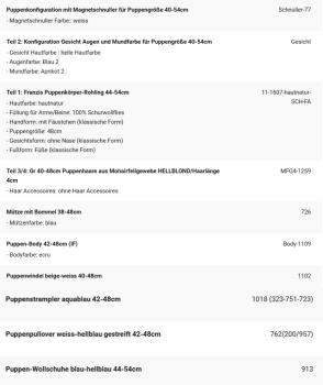 WUNSCHPUPPE für Bestellung 202101538