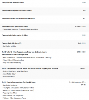 WUNSCHPUPPE für Bestellung 202101598