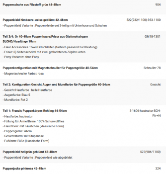 WUNSCHPUPPE für Bestellung 202101624