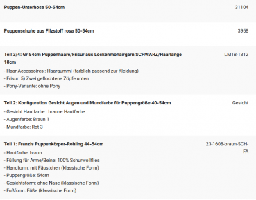 WUNSCHPUPPE für Bestellung 202101631