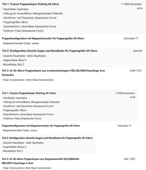 WUNSCHPUPPE für Bestellung 202101761