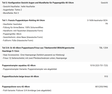 WUNSCHPUPPE für Bestellung 202101808