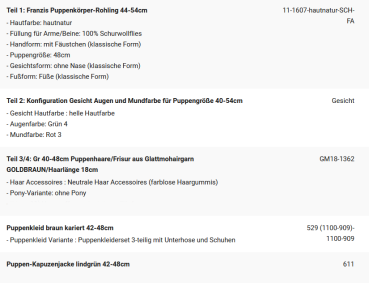 WUNSCHPUPPE für Bestellung 202101864